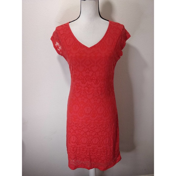 Merrell Dresses & Skirts - Merrell Opti-Wick Red Burnout V-Neck Short Sleeves Active Dress Size S